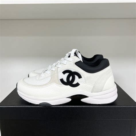 scarpe chanel di armani|Chanel black and white sneakers.